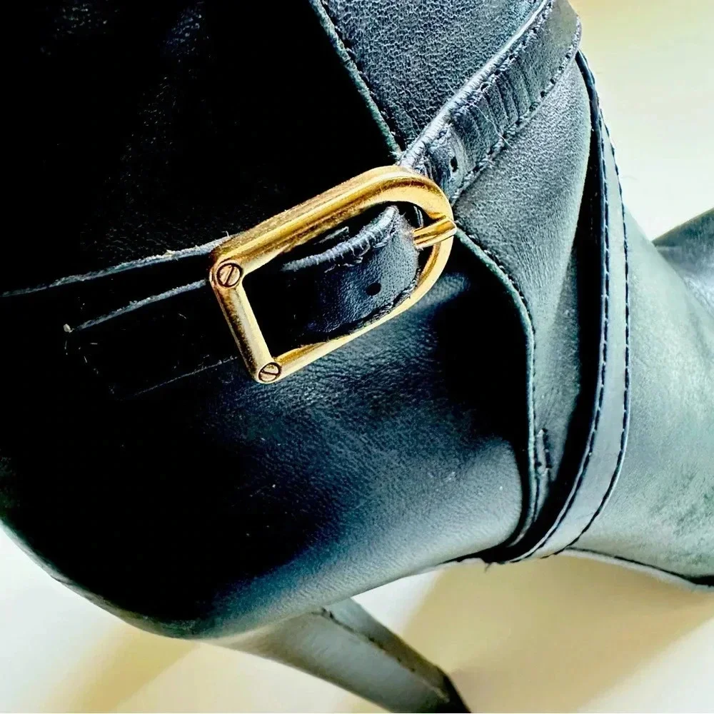 Tory Burch Dorese Leather Ankle Heeled Boots